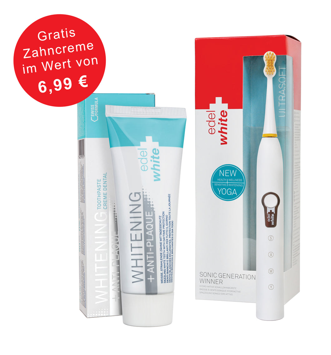 Sonic Generation 8 Winner Schallzahnbürste Ultrasoft INKL. 2 ERSATZKÖPFE + GRATIS whitening Zahnpasta im Wert von 6,99 EURO